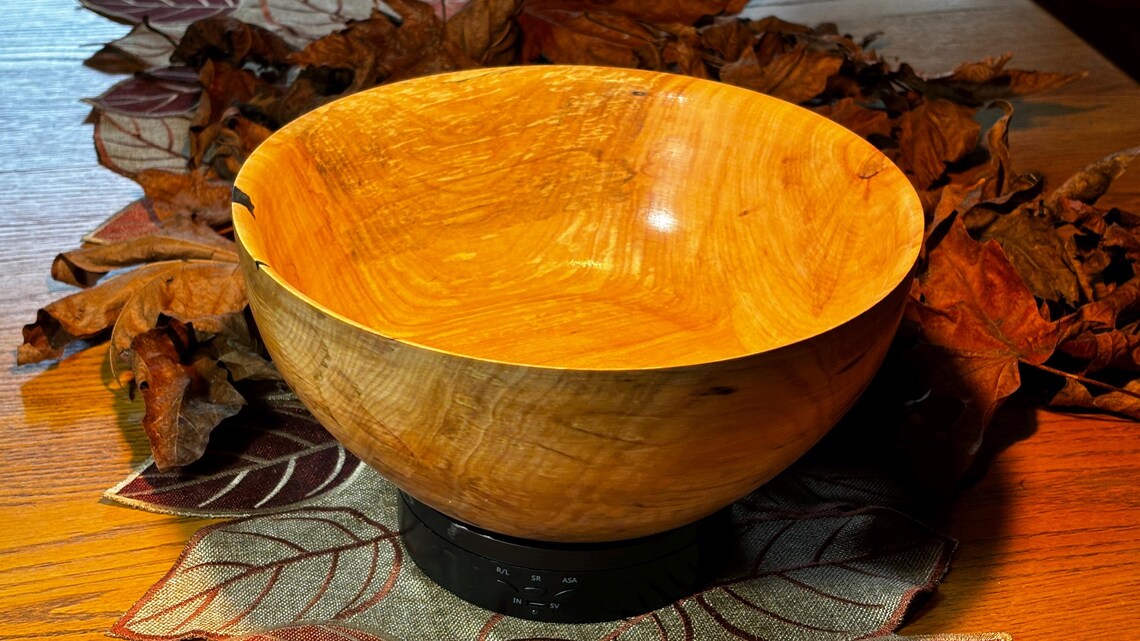 12.5” x 3.5” Maple Salad Bowl