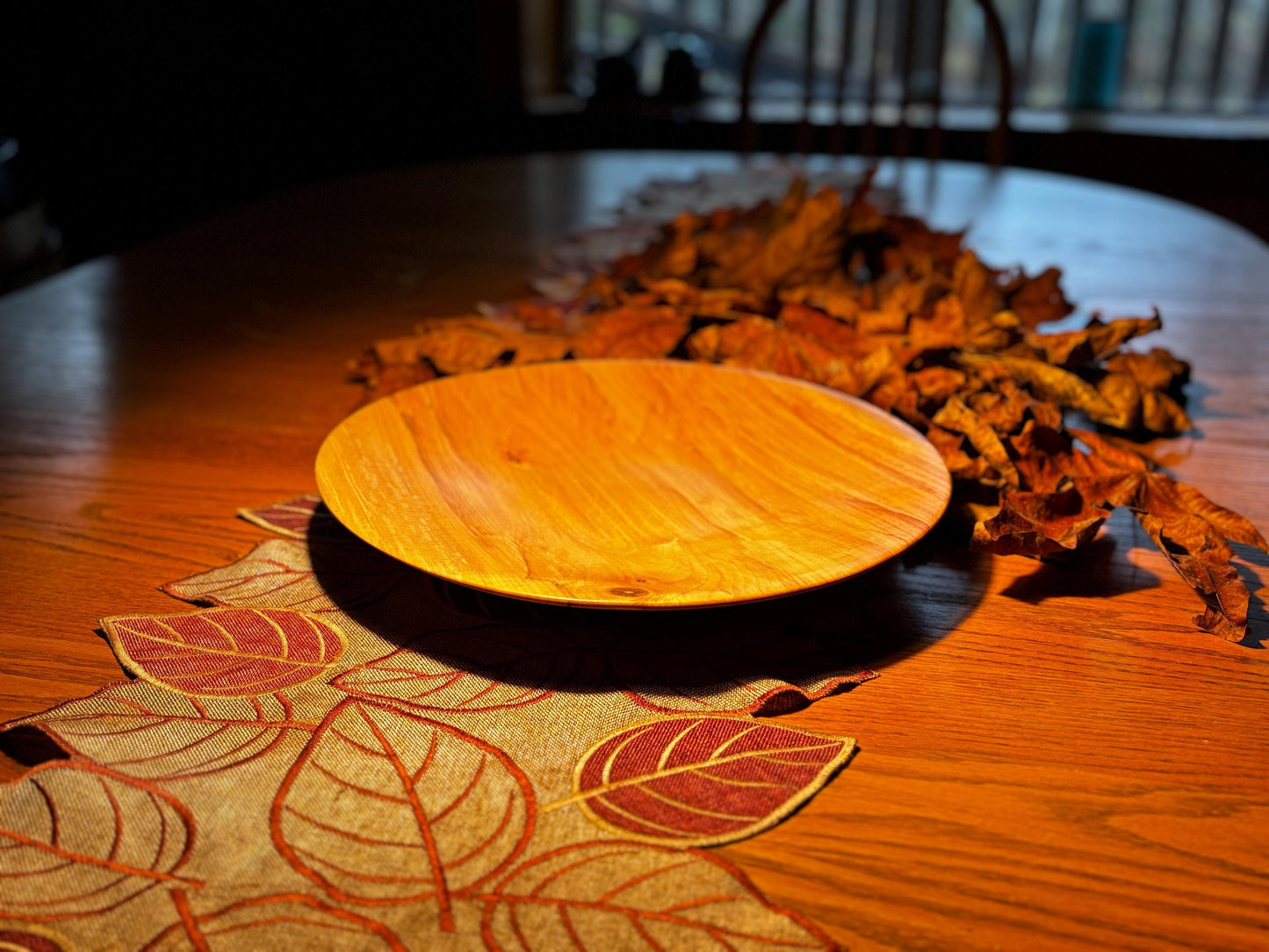 13.75” x 2.5” Broadleaf Maple Serving Platter.