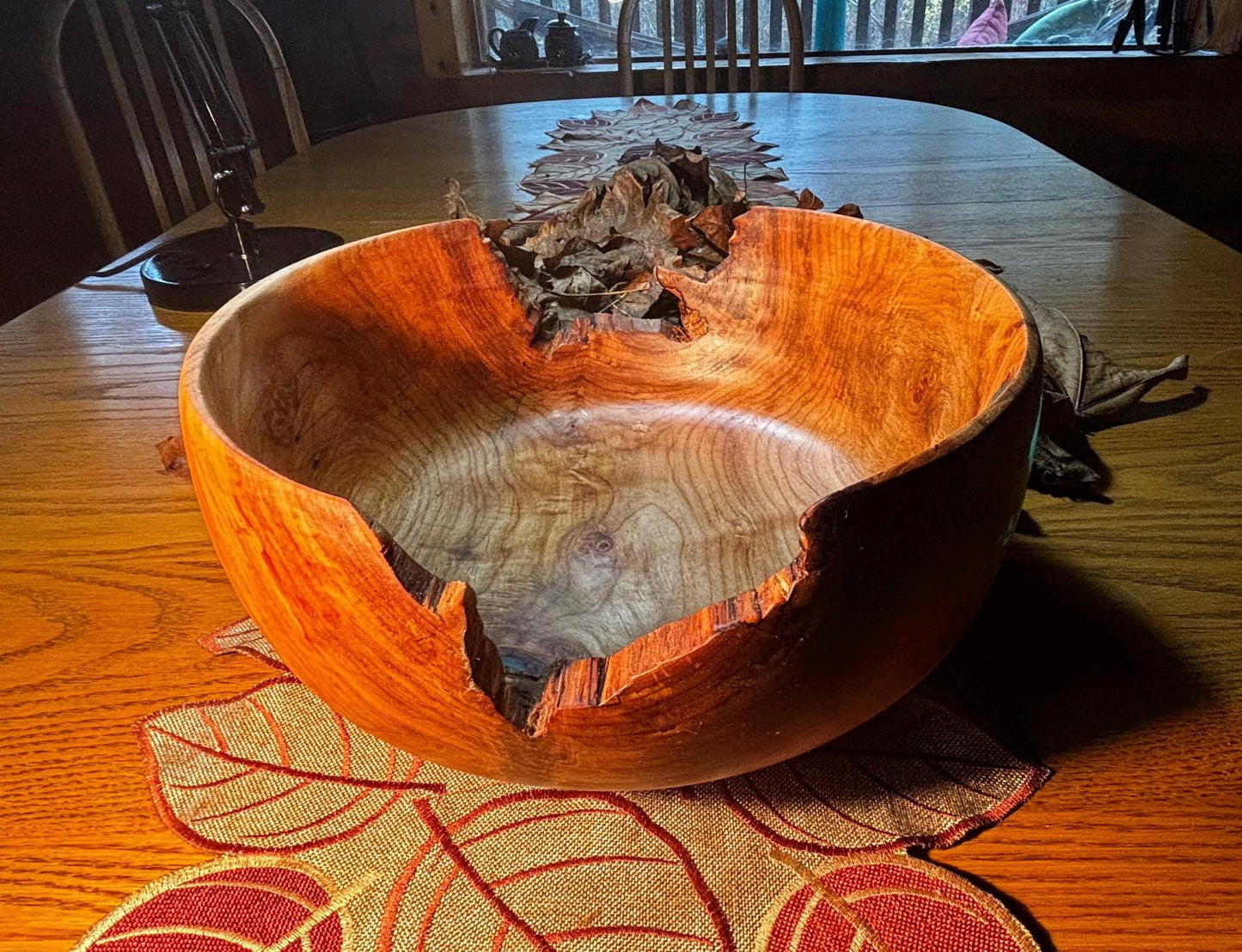 14”x5” Broadleaf Maple Decor Bowl